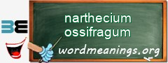 WordMeaning blackboard for narthecium ossifragum
